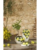 Vase citronnier jaune/vert - h15cm