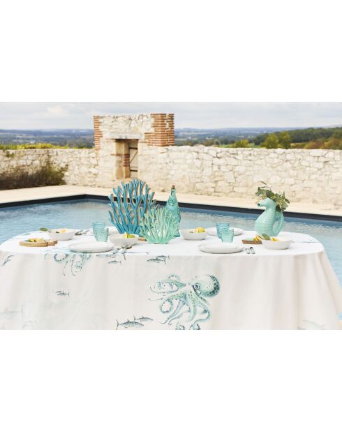 Bouteille en verre Poisson turquoise - 1L