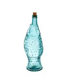 Bouteille en verre Poisson turquoise - 1L