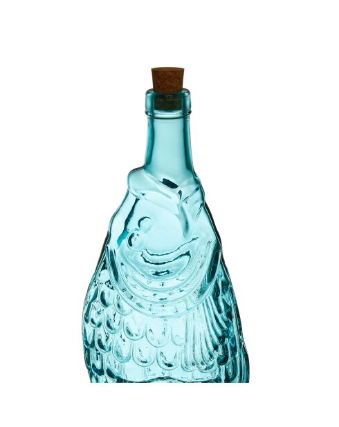 Bouteille en verre Poisson turquoise - 1L