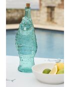 Bouteille en verre Poisson turquoise - 1L