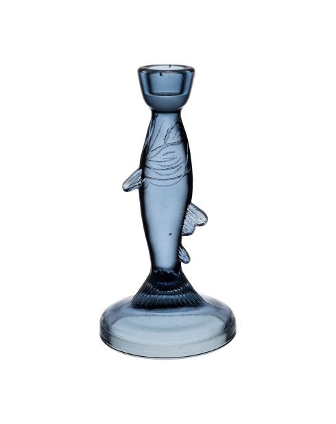Portacandele Oanez Blue Fish - H20 cm