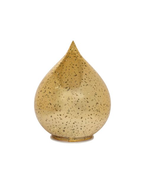 Décoration LED Goutte Avalu dorée - H13 cm