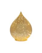 Décoration LED Goutte Avalu dorée - H13 cm
