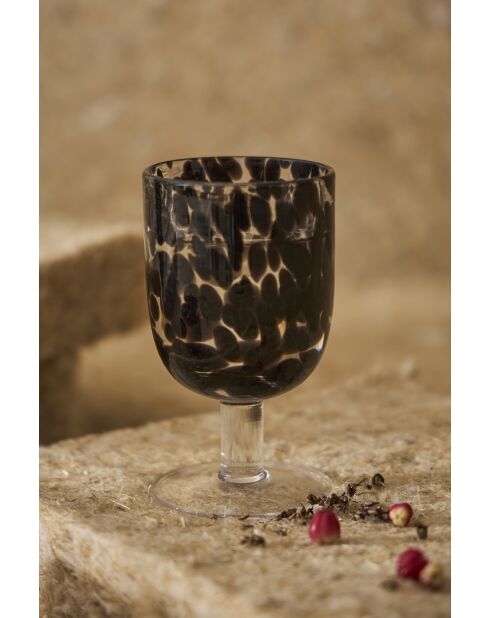 Verre pied preline noir -30cl