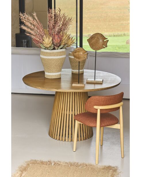 Fleur artificielle Biloba Rose Corail - H130 cm