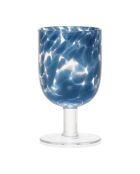 Verre pied preline bleu - 30cl