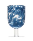 Verre pied preline bleu - 30cl