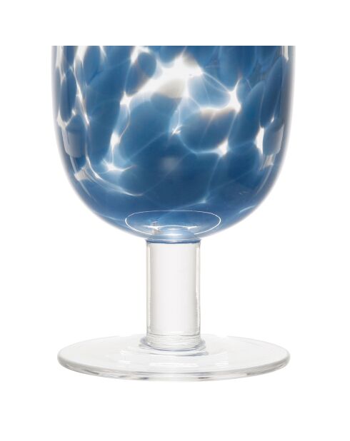 Verre pied preline bleu - 30cl