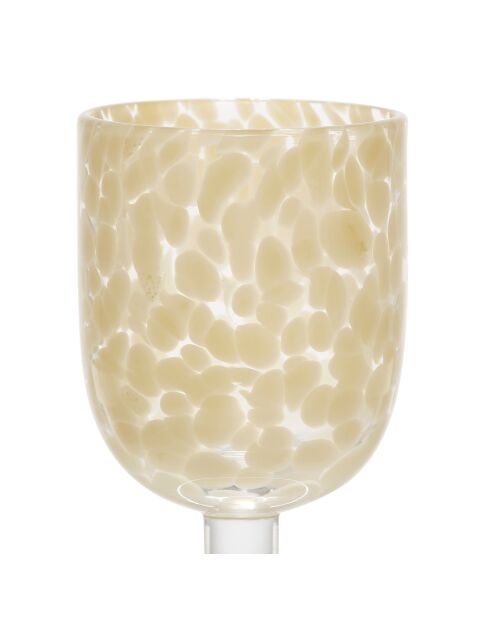 Verre pied preline ecru - 30cl