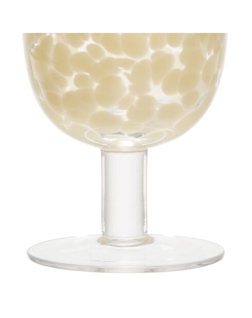 Verre pied preline ecru - 30cl