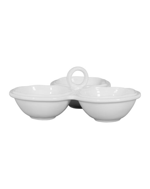 Coupelle triple darcy blanche - d26cm
