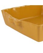 Plat four carré feston curry  - 29x 25cm