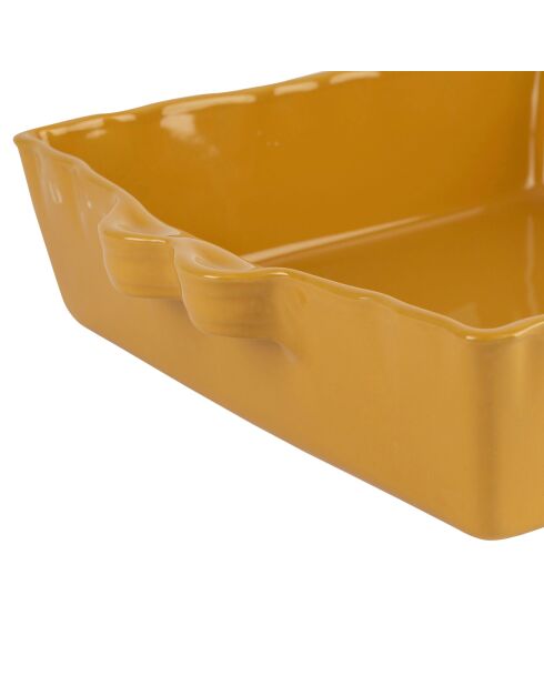 Plat four carré feston curry  - 29x 25cm