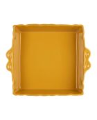 Plat four carré feston curry  - 29x 25cm