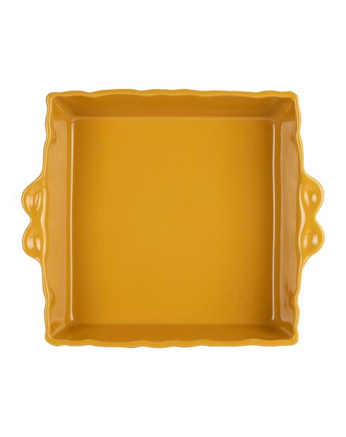 Plat four carré feston curry  - 29x 25cm