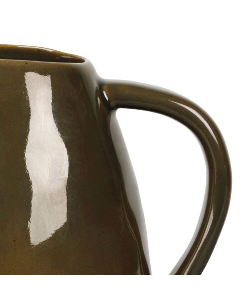 Pichet jade kaki - 1.9l-13x18x 20cm