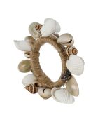 Rond de Serviette Coquilages blanc - D4 cm