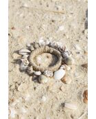 Rond de Serviette Coquilages blanc - D4 cm