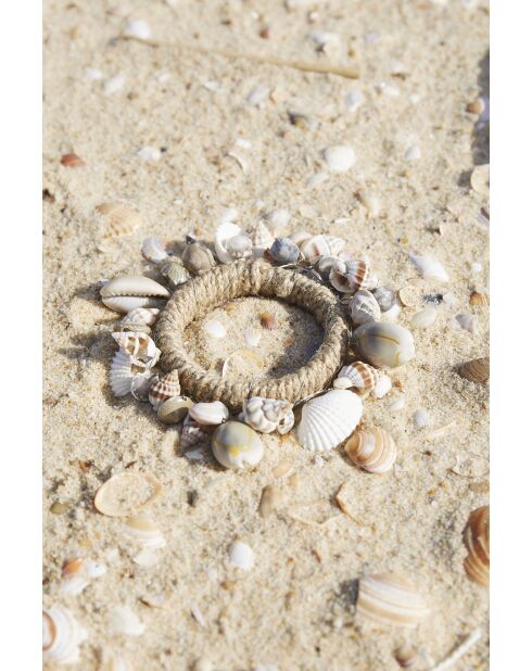 Rond de Serviette Coquilages blanc - D4 cm