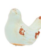 Décoration Oiseau 2ass blanc -  12.5x14.5 cm
