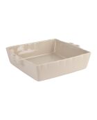 Plat four carré feston gris - 29x 25cm