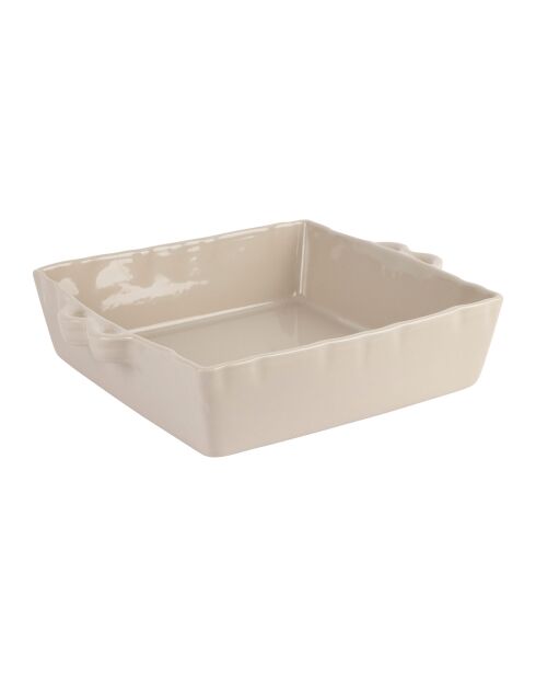 Plat four carré feston gris - 29x 25cm