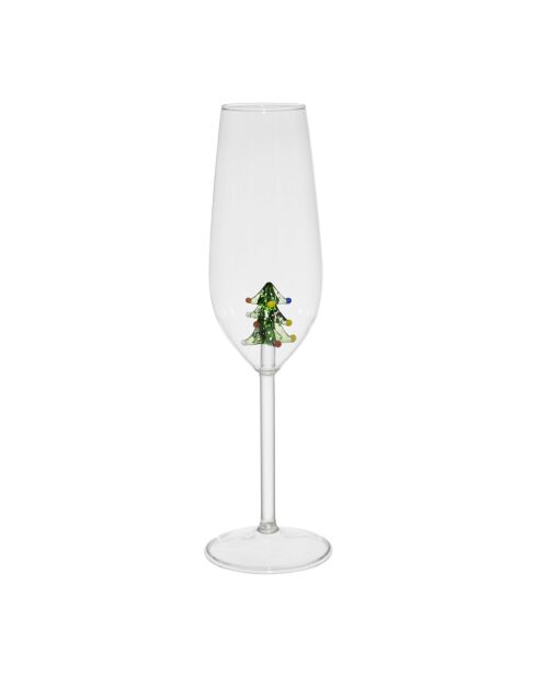 Flûte sapin noël verte - 25cl