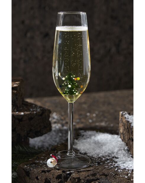 Flûte sapin noël verte - 25cl