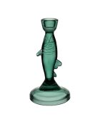 Bougeoir Poisson Oanez émeraude - H20 cm