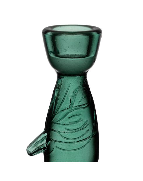 Bougeoir Poisson Oanez émeraude - H20 cm