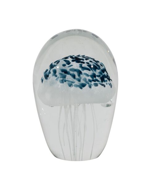 Décoration Sulfure Amarres blanc/bleu - H9 cm