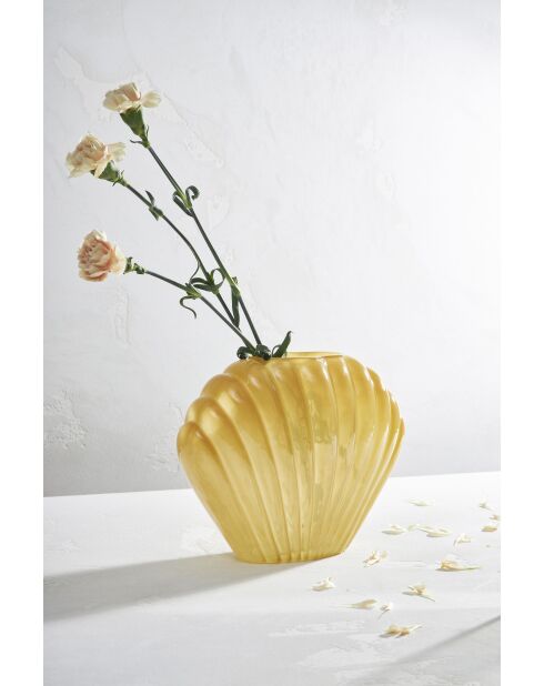 Vase leucie ocre - 28x12xh22cm