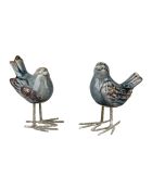 Décoration 2 Ass Oiseau  - 12x8xh14 cm