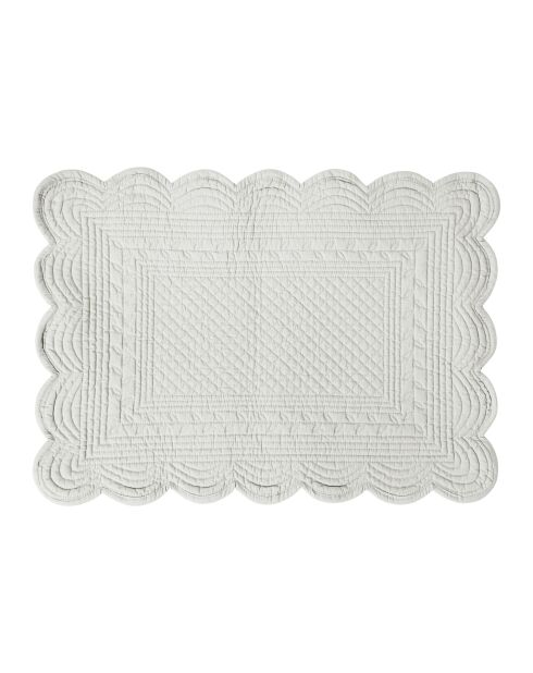 Set de Table Rectangulaire Boutis Gris Perle - 48 cm