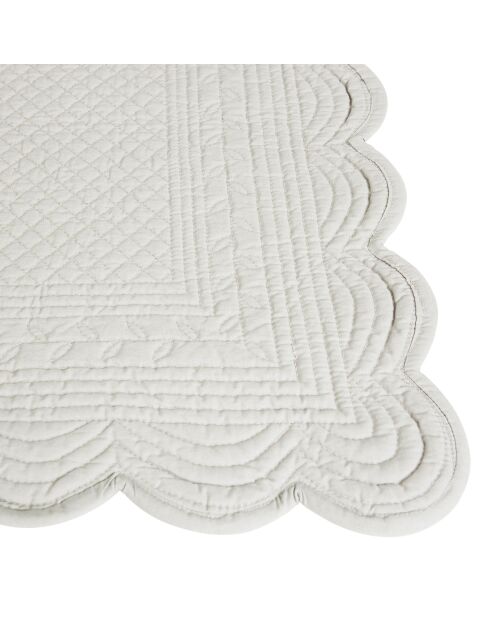 Set de Table Rectangulaire Boutis Gris Perle - 48 cm