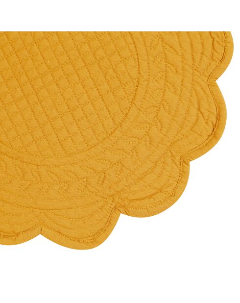 Set de Table Rond Boutis Moutarde - D42 cm