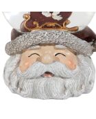 Boule à neige santa music bell blanche -h16