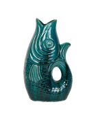 Vase poisson mer émeraude - 24x16.5hx 39cm