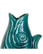 Vase poisson mer émeraude - 24x16.5hx 39cm