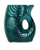 Vase poisson mer émeraude - 24x16.5hx 39cm
