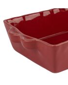 Plat four rectangulaire feston carré - 26x18cm