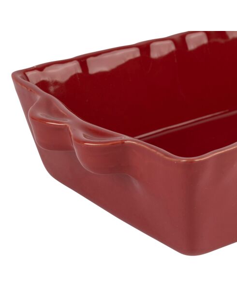 Plat four rectangulaire feston carré - 26x18cm