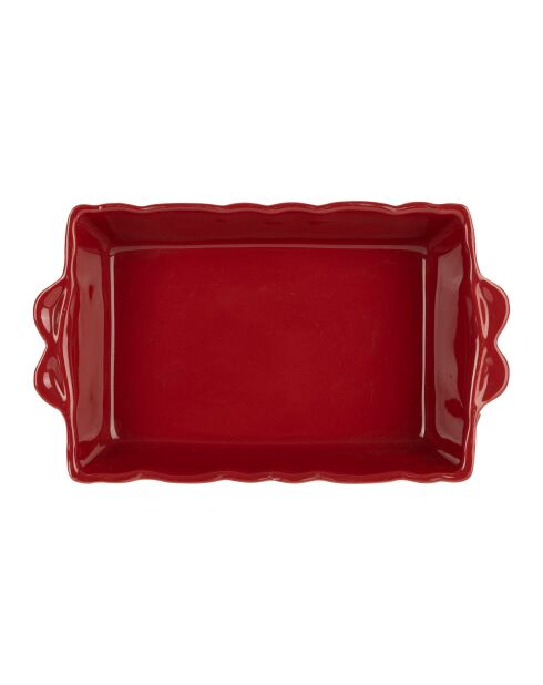 Plat four rectangulaire feston carré - 26x18cm