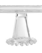Plat à pied en verre Perloa -  D31x12 cm