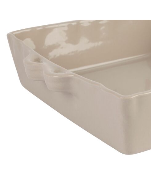 Plat four carré feston gris - 29x 25cm