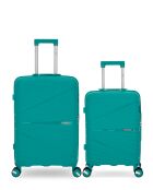 2 Valises Rigides Moyen Format & Cabine Vela Vertes