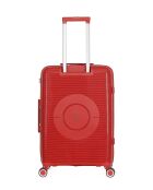 2 donkerrode Orion weekend- en hutkoffers