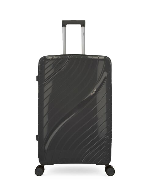 Lot De 3 Valises Rigides Grand Format, Taille Moyenne Et Cabine Xs Lyra Gris Fonce