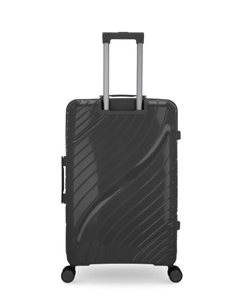 3 harde koffers van groot formaat, middelgroot formaat en cabine XS Lyra donkergrijs